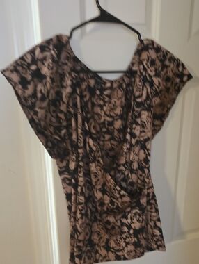 ANN TAYLOR Floral Print Cap Sleeve Top